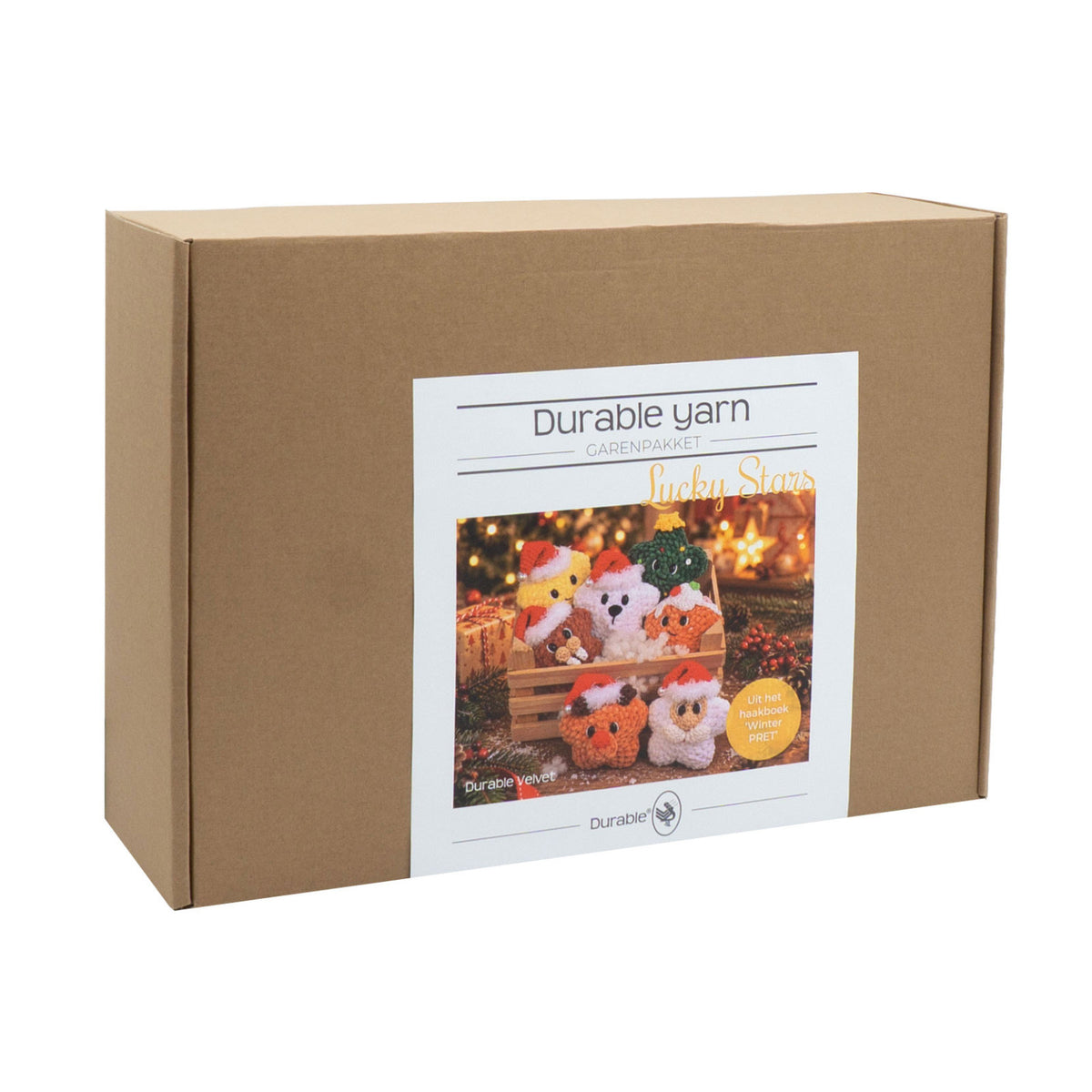 Doos van het Durable garenpakket Lucky Stars met projectfoto