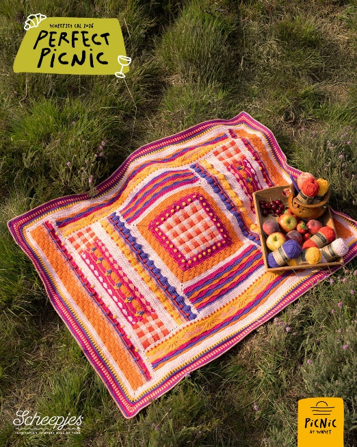 Scheepjes The Perfect Picnic CAL2026 kit Cotton Create DK - Sunset - compleet garenpakket voor de Scheepjes Perfect Picnic CAL 2026