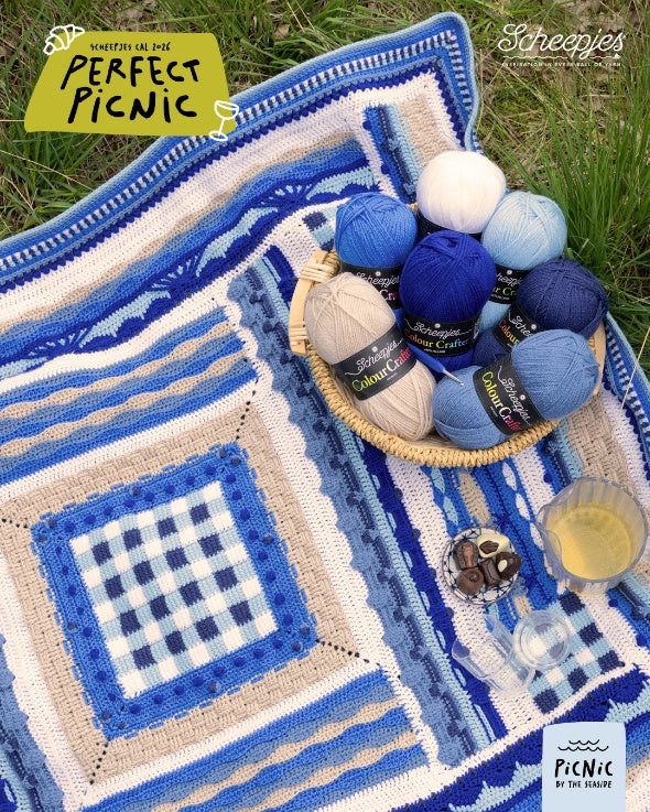 Scheepjes The Perfect Picnic CAL2026 kit Colour Crafter - Seaside - compleet garenpakket voor de Scheepjes Perfect Picnic CAL 2026