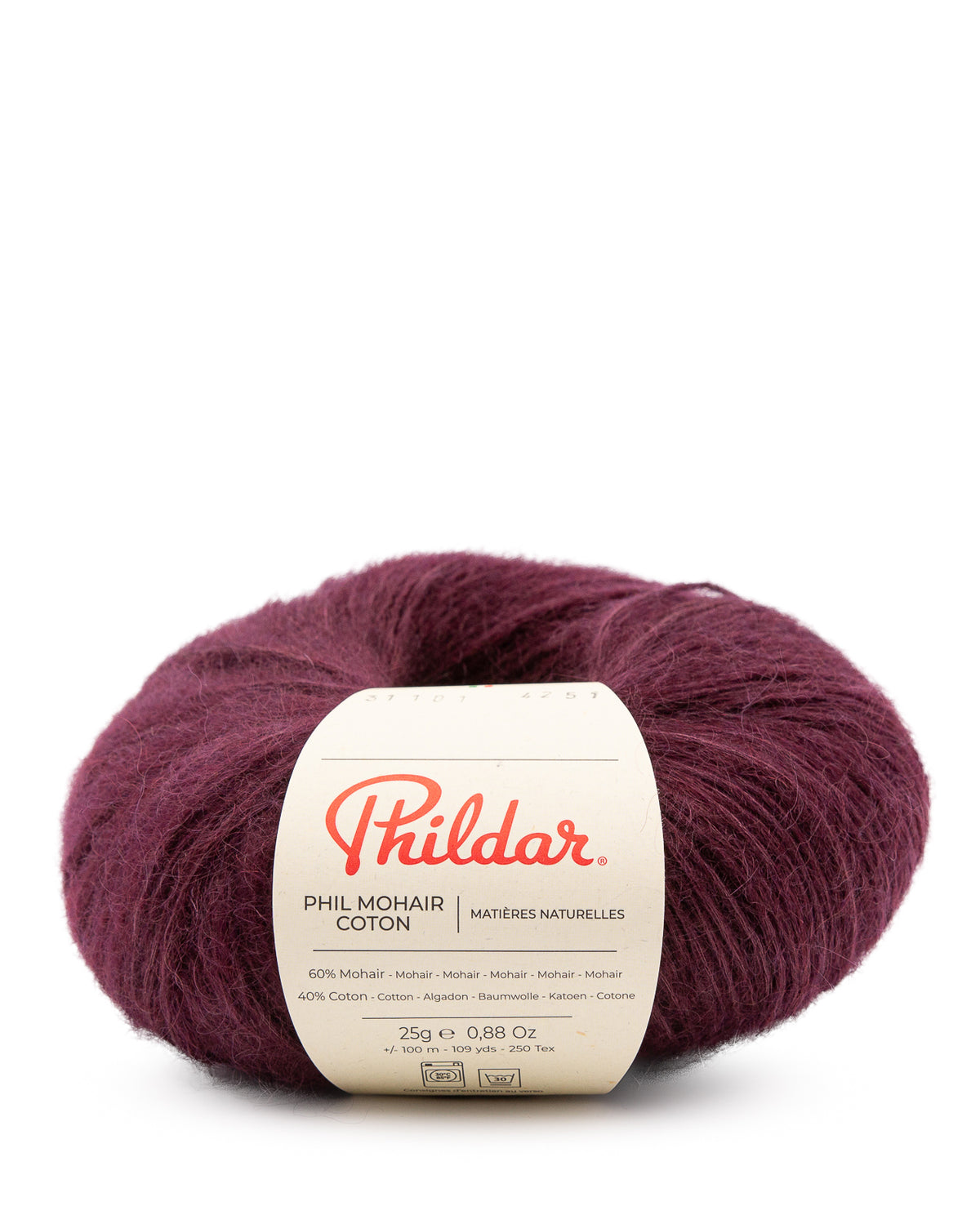 Phildar Phil Mohair Coton 2405 Aubergine - sfeerfoto 1