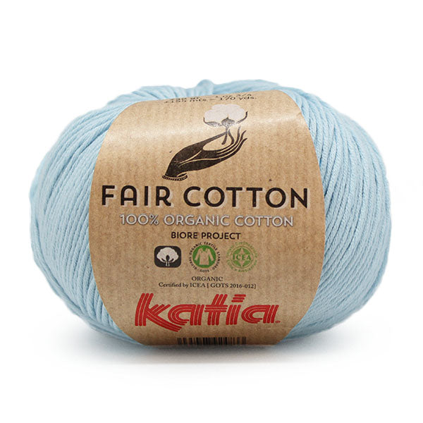 Katia Fair Cotton 008 Licht hemelsblauw