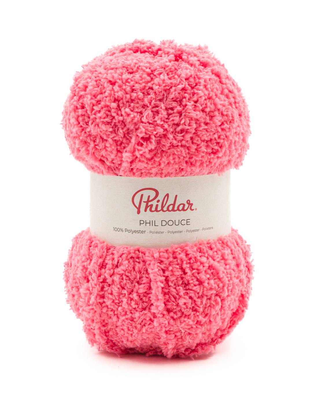 Phildar Phil Douce 2002 Koraalroze - zachte bol pluche garen in kleur Koraalroze