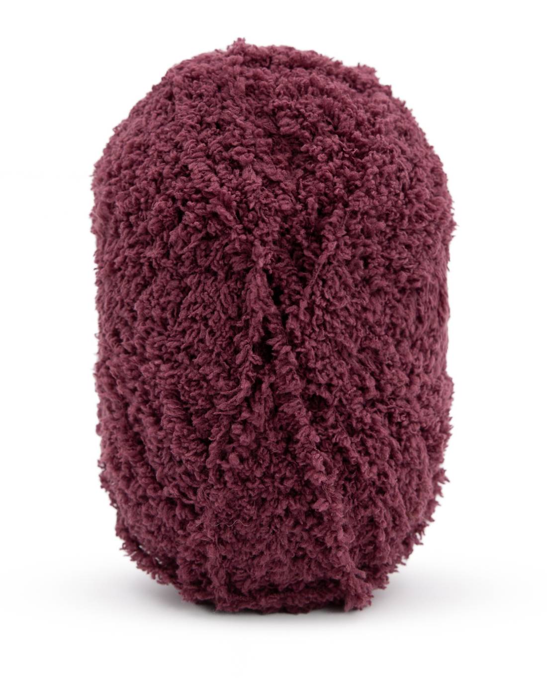 Phildar Phil Douce 2253 Aubergine - detail van de pluizige garenstructuur