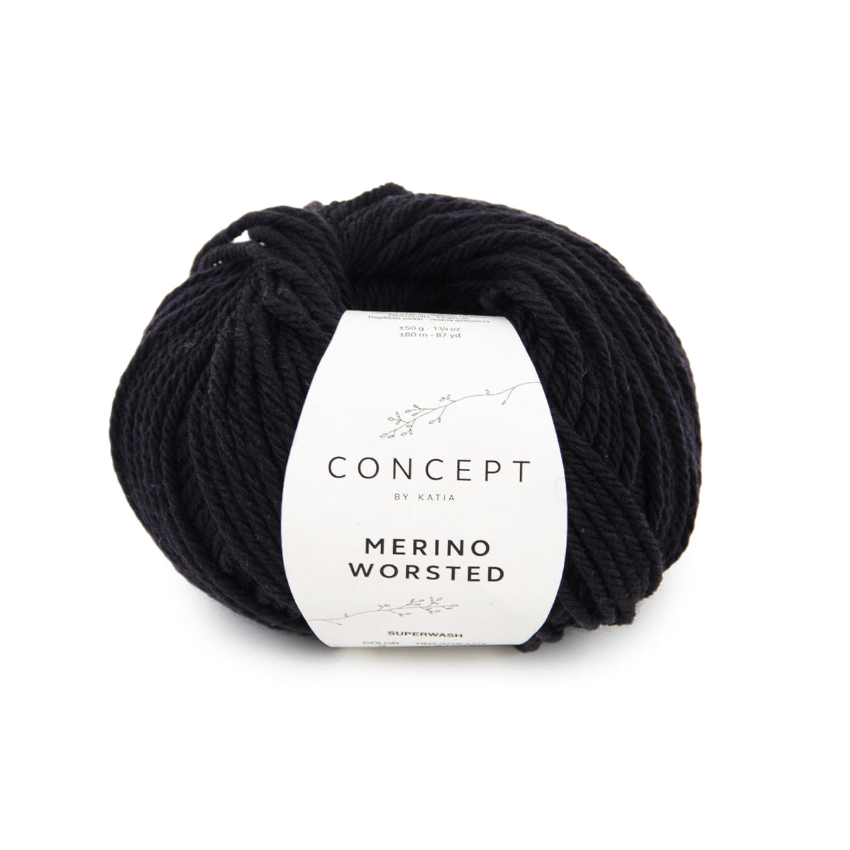 Katia Merino Worsted 002 Zwart