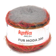 Katia Fur Moda 300 305 Grijs-Rood-Camel - bol garen in kleur 305 Grijs-Rood-Camel