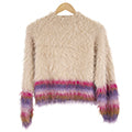 Katia Fur Moda 100 306 Beige-Kauwgom roze-Lila