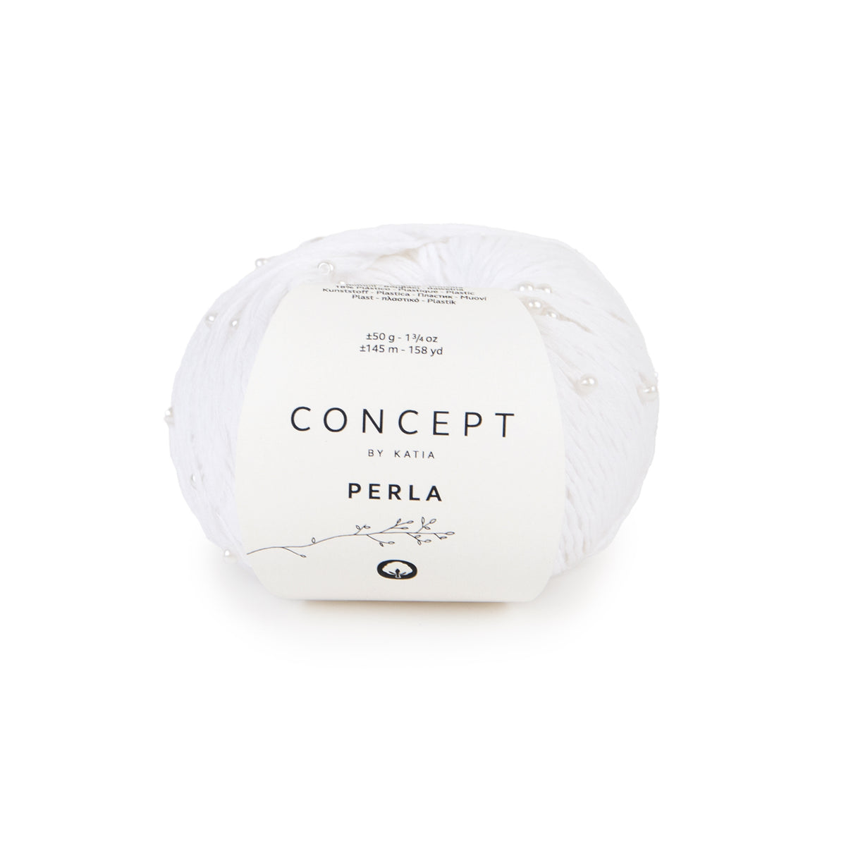 Katia Perla 100 Wit - bol garen in kleur Wit