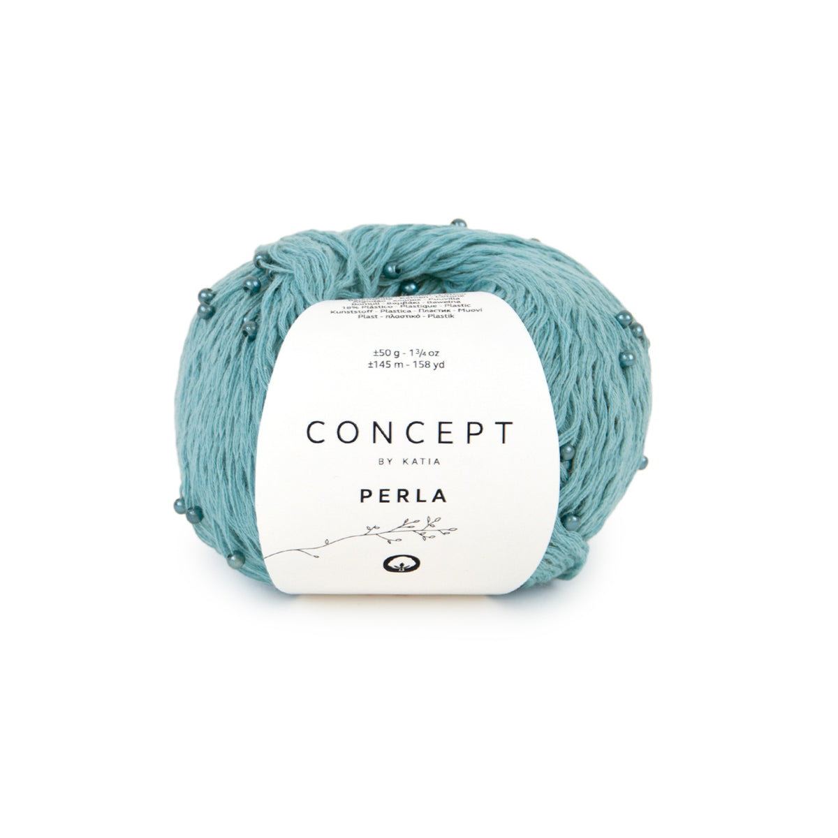 Katia Perla 110 Turquoise - bol garen in kleur Turquoise