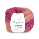 Katia Cashmina Paillettes 102 Kauwgom roze-Paars