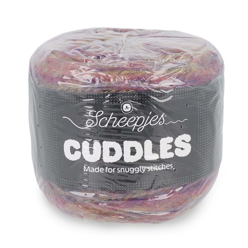 Scheepjes Cuddles 702 Warm in bed - garencake en kleurverloop vanuit een andere hoek