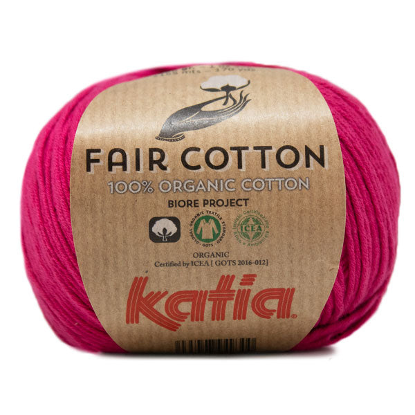Katia Fair Cotton 032 Framboos rood