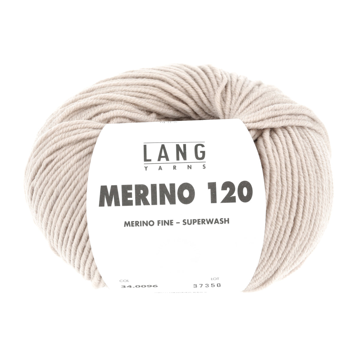 Lang Yarns Merino 120 0096 Lichtbeige - bol garen - vooraanzicht