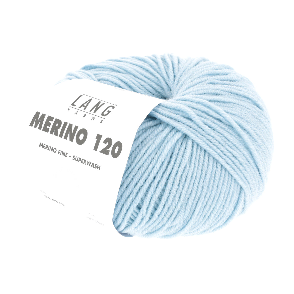 Lang Yarns Merino 120 0173 Ijsblauw - bol garen - schuin van voren