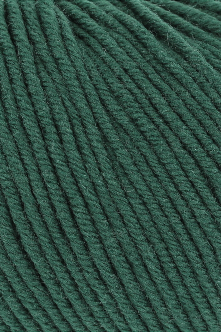 Lang Yarns Merino 120 318 Dark Green - close-up van de garenstructuur