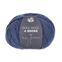 Lana Grossa Cool Wool 4 Socks Uni 7704 Denim Blauw