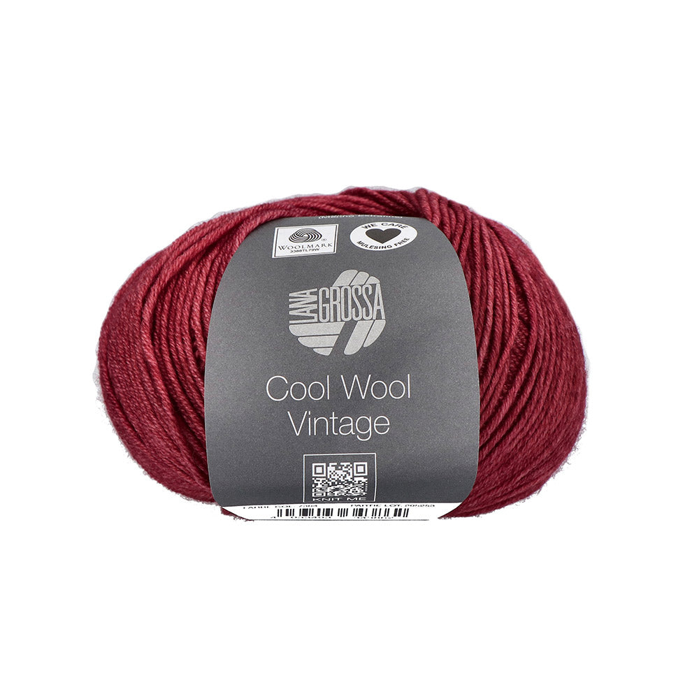 Lana Grossa Cool Wool Vintage 7364 Bourgondisch rood