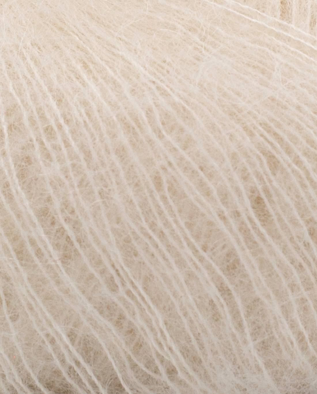 Phil Mohair Soie 1359 Ecru - detail van de draadstructuur