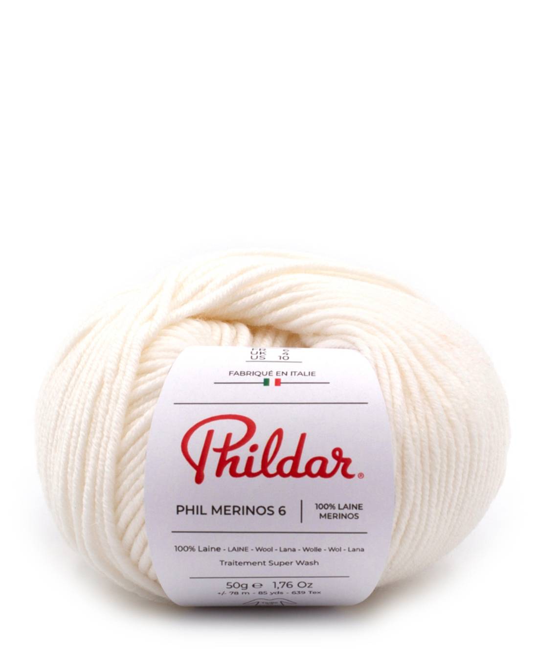 Phildar Phil Merinos 6 2359 Chalk - bol 100% merinowol in kleur Chalk