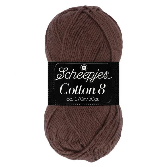 Scheepjes Cotton 8 657 Dark Brown