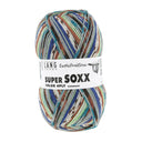 Lang Yarns Super Soxx Color 4-Fach 569 Bruin/Blauw/Grijs 1153 Cherimoya