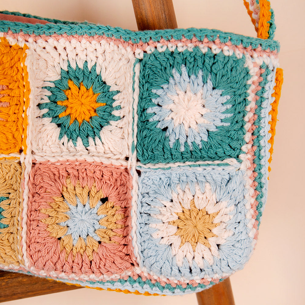 Haakpakket Hippe Granny Square Tas