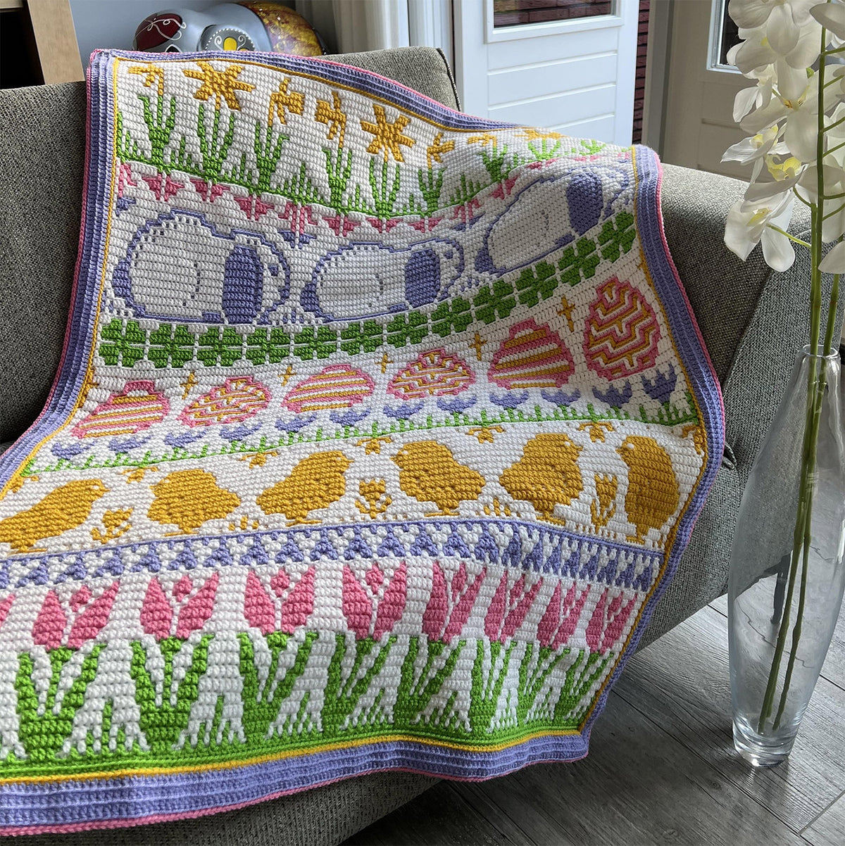 Rosina Plane Spring Into Easter Deken - Spring kleurstelling met voorjaarsmotieven