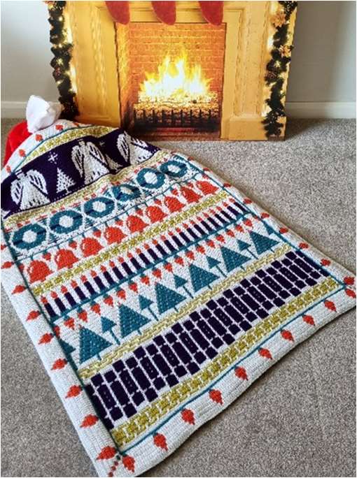 Sonia's Holiday deken van Rosina Plane - Joy met Stylecraft Special DK