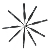 Wolplein Haaknaaldenset Black met 9 ergonomische haaknaalden van 2.00 tot 6.00 mm