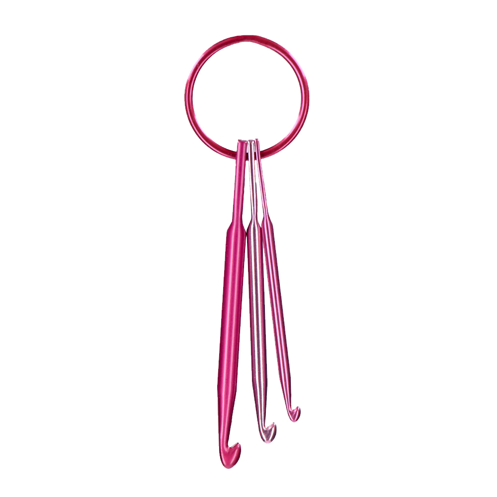 Wolplein Sleutelhanger Haaknaaldenset Pink