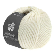 Lana Grossa Alta Moda Cashmere 16 016 Ruw Wit bol garen - 016 Ruw Wit