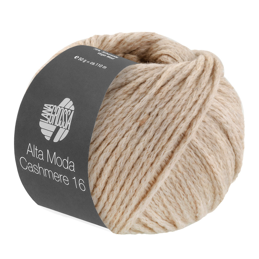 Lana Grossa Alta Moda Cashmere 16 076 Beige bol garen - 076 Beige