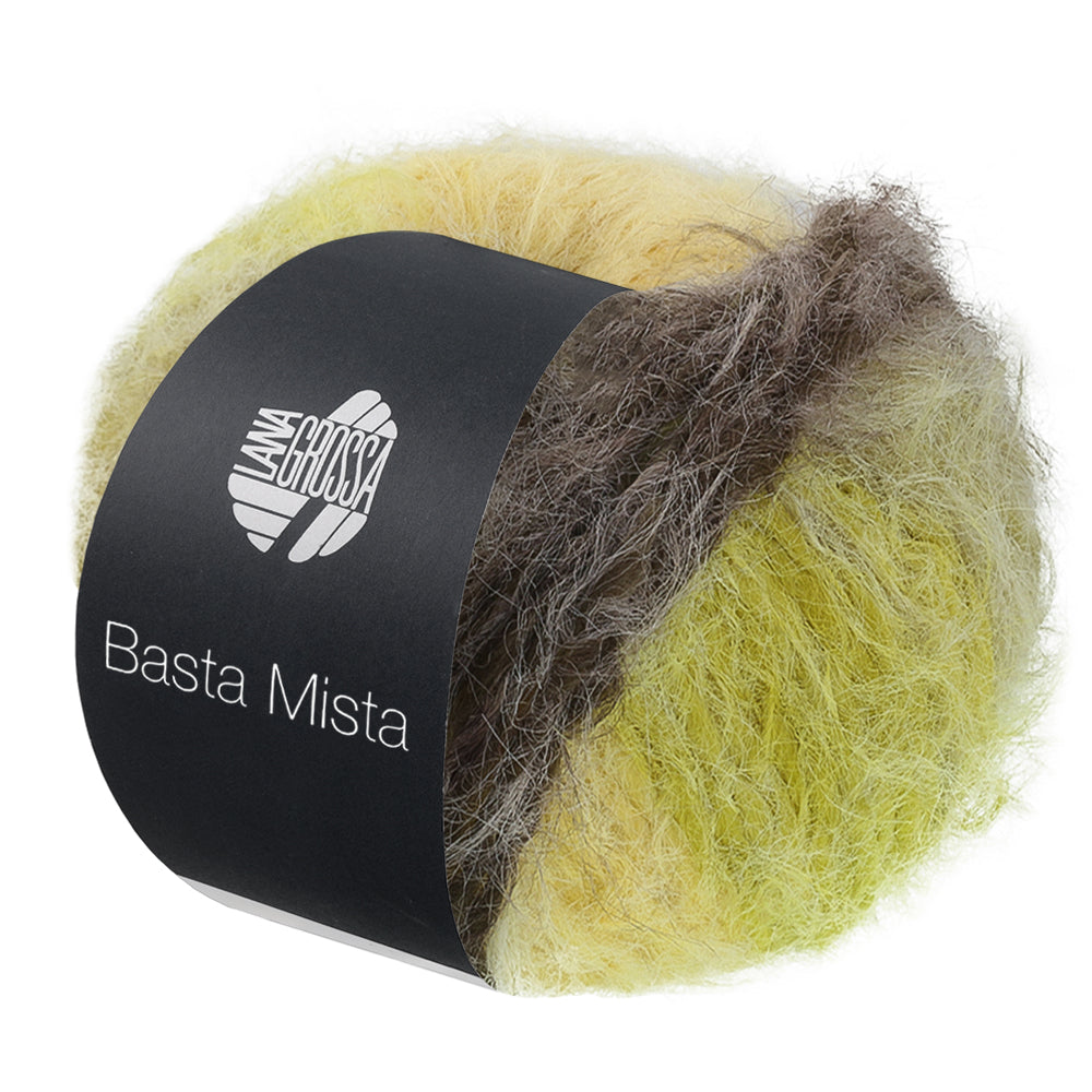 Lana Grossa Basta Mista 117 Grijsbruin/Taupe/Geel/Lichtgeel/Lichtolijf - bol garen in Grijsbruin/Taupe/Geel/Lichtgeel/Lichtolijf