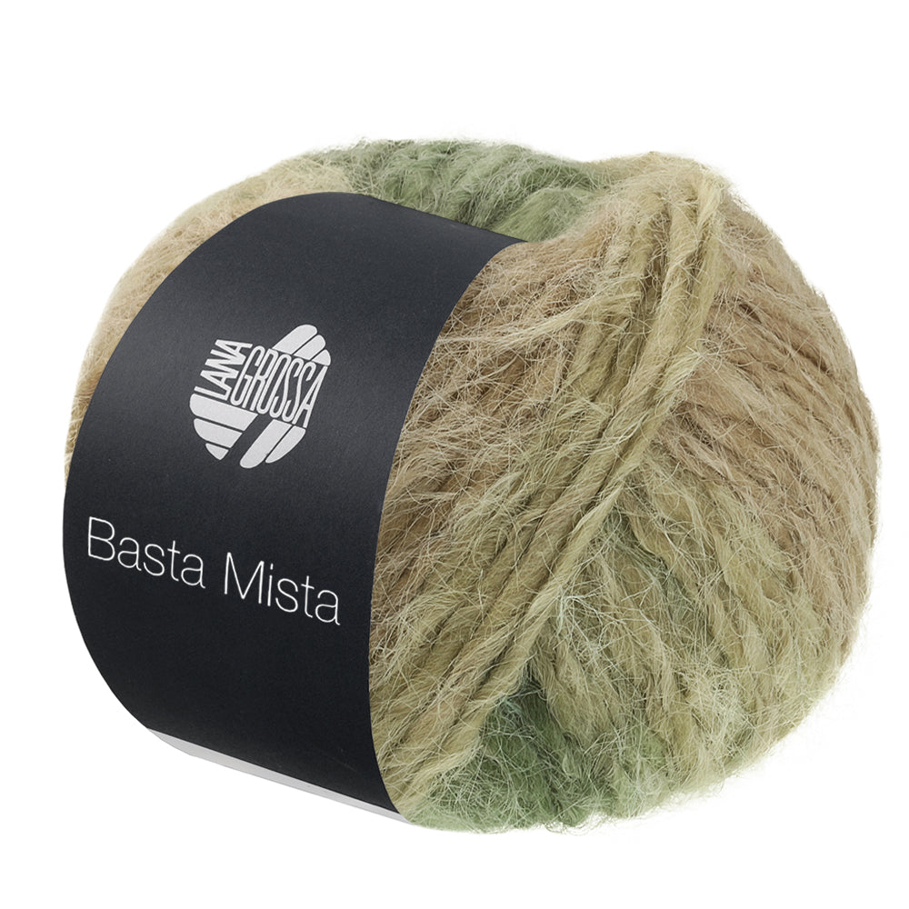 Lana Grossa Basta Mista 120 Jade/Grijs-/Resedagroen/Camel/Taupe - bol garen in Jade/Grijs-/Resedagroen/Camel/Taupe