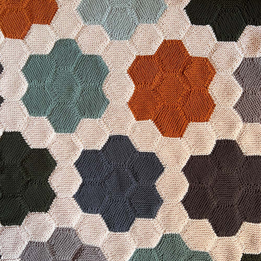 Breipatroon Bloemen Quilt Deken (4)