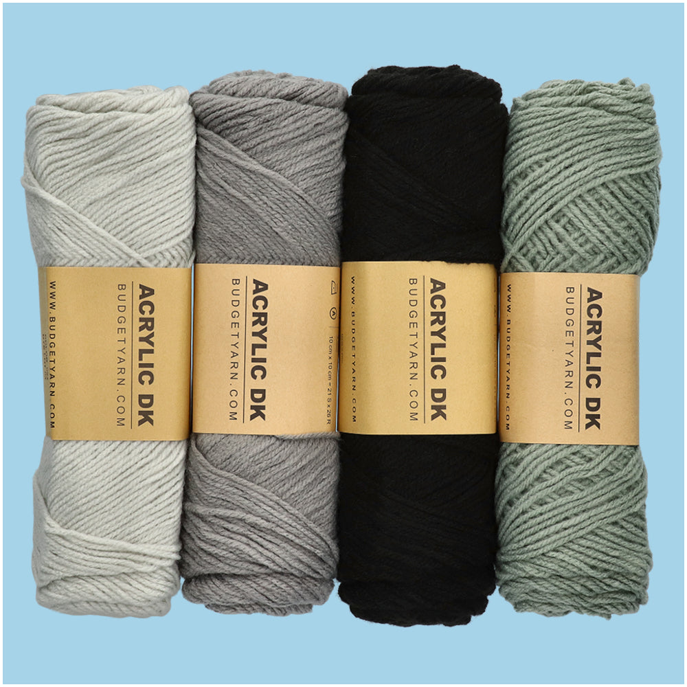 Budgetyarn Acrylic DK 100 Black (4)