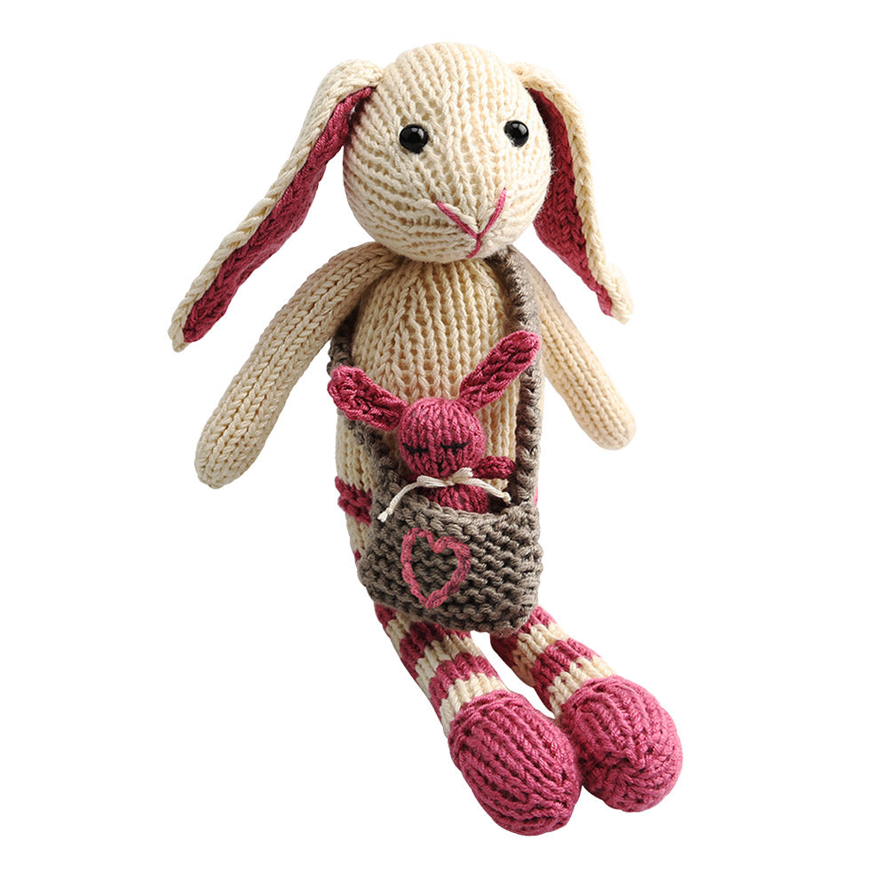 Go Handmade Bunny & Bebs - Light Pink & Walnut 17216