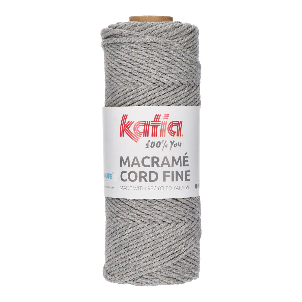 Katia Macramé Cord Fine 201 Medium grijs