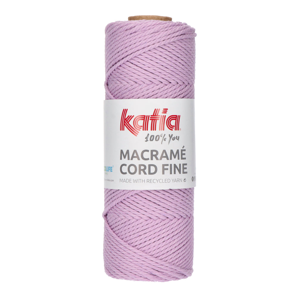 Katia Macramé Cord Fine 213 Kauwgom roze