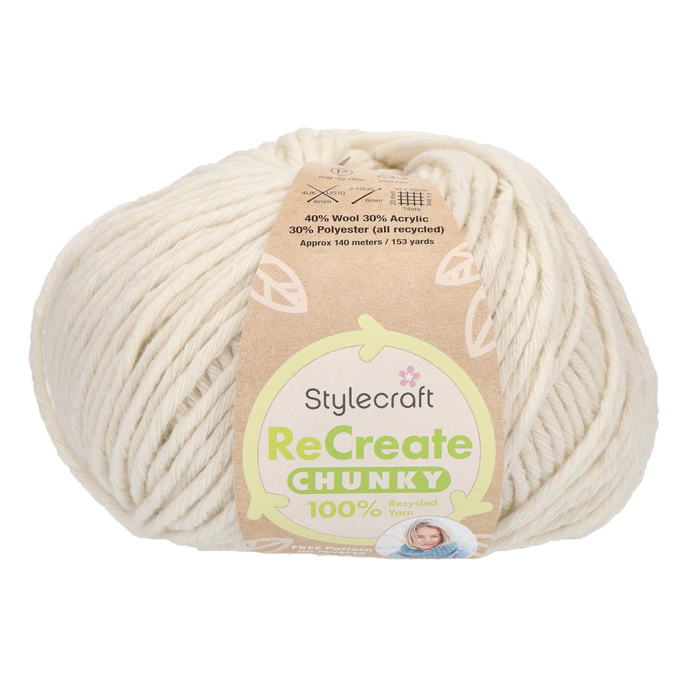 Stylecraft Recreate Chunky 1941 Ecru