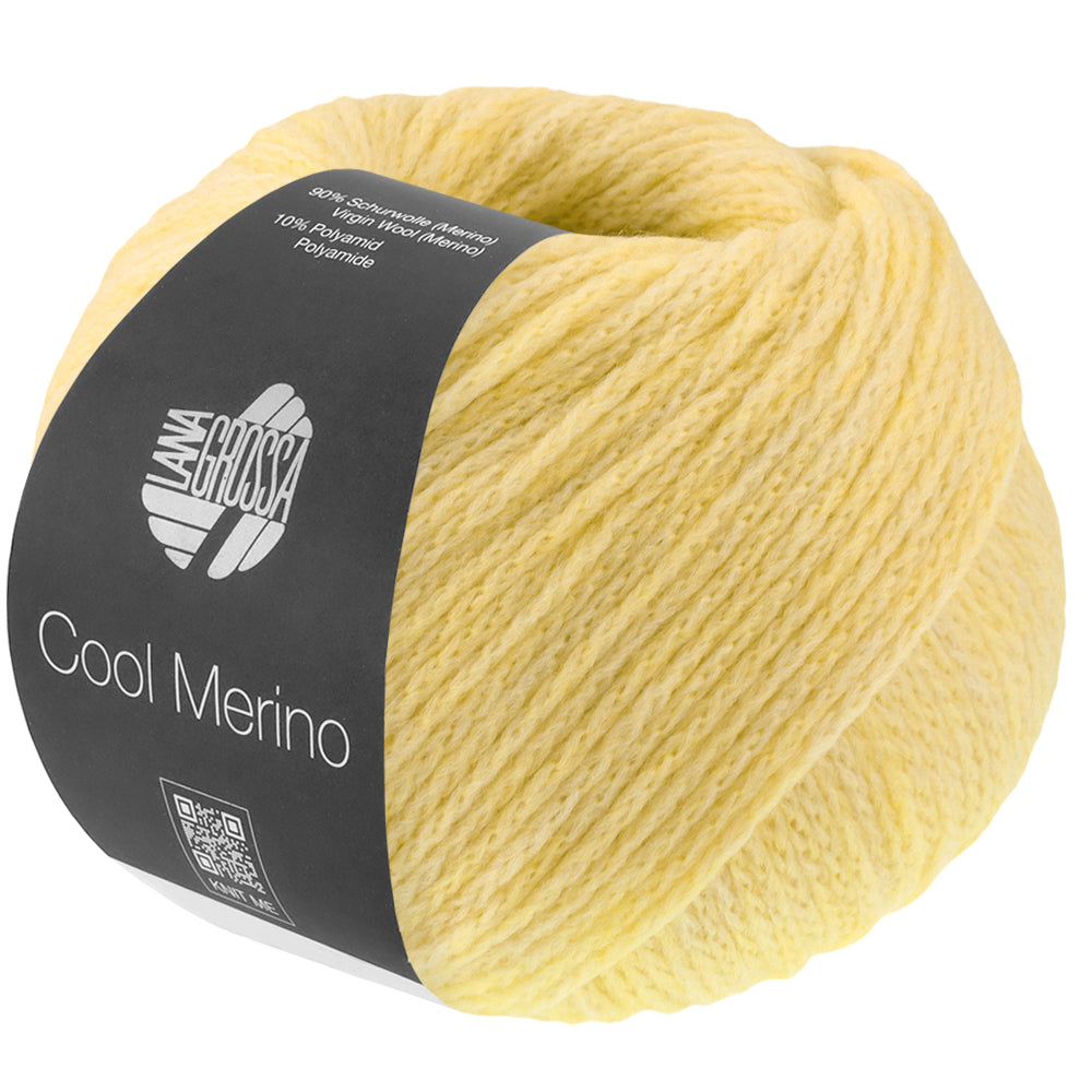 Lana Grossa Cool Merino Uni 043 Vanille - bol garen in de kleur van deze variant