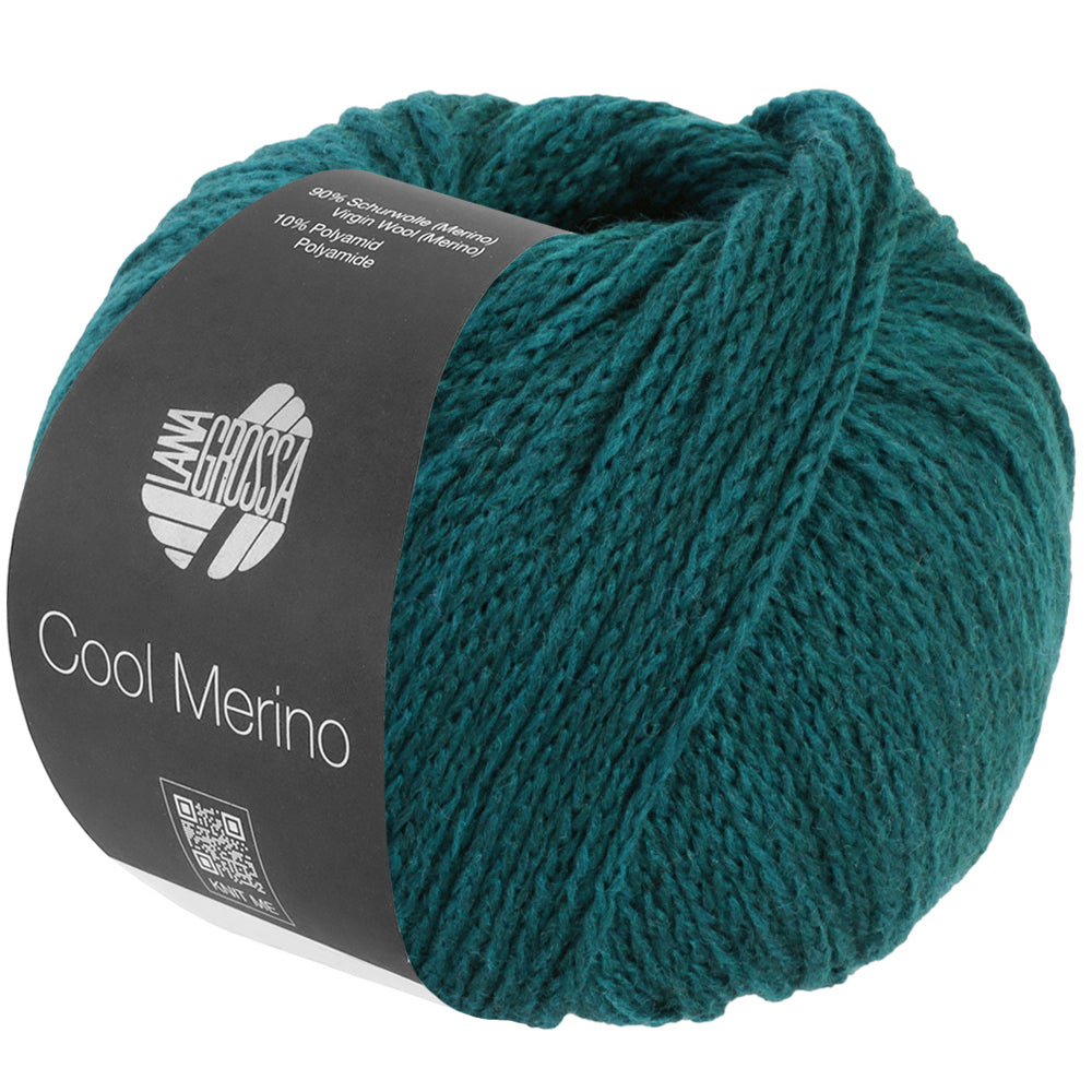 Lana Grossa Cool Merino Uni 045 Petrol - bol garen in de kleur van deze variant