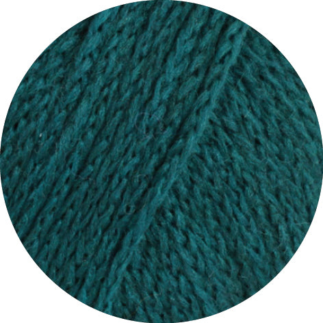 Lana Grossa Cool Merino Uni 045 Petrol - detailfoto van het zachte merinogaren