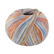 Lana Grossa Cotonella Multi 104 Ruw wit/lichtblauw/bleek/geelgroen/roest