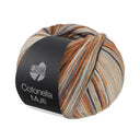Lana Grossa Cotonella Multi 114 Oker/beige/lichtblauw/jeans/licht-/donkergrijs bont