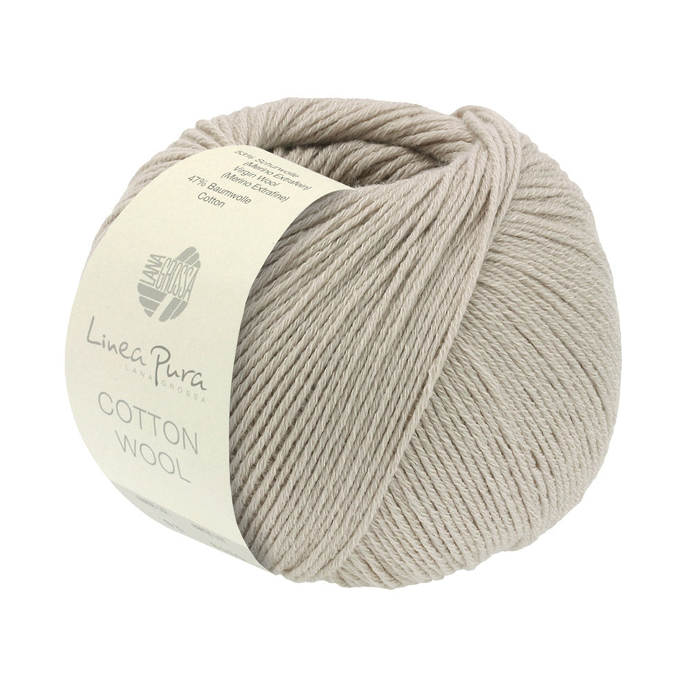 Lana Grossa Cotton Wool 008 Grijsbeige
