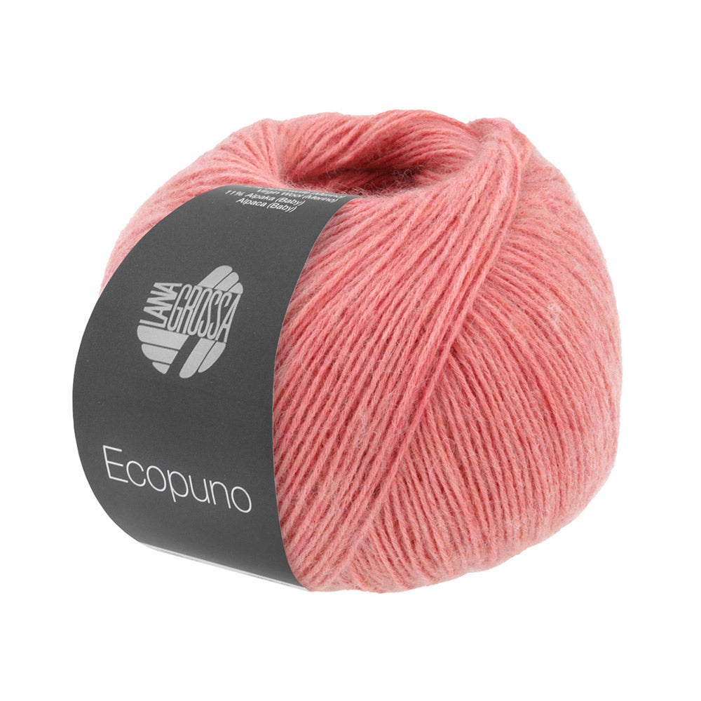 Bol Lana Grossa Ecopuno 091 Zalmroze met zachte katoen-, merino- en alpacavezels