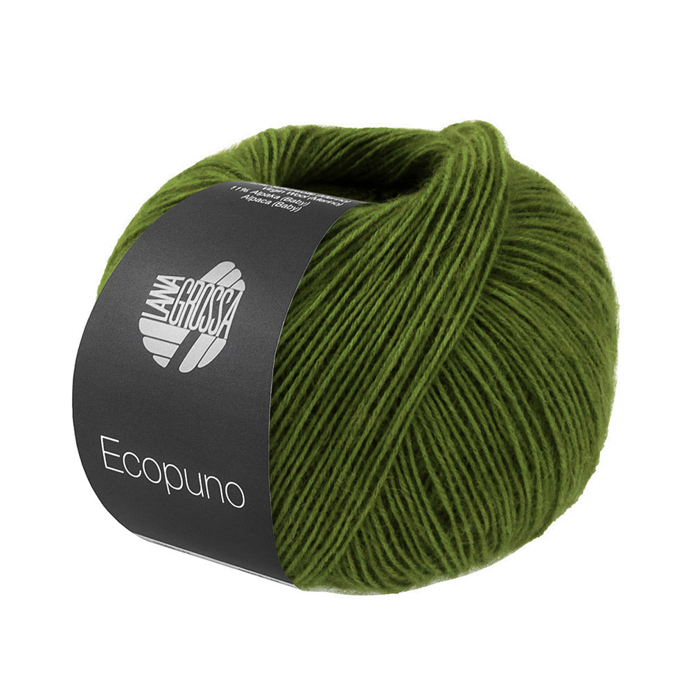 Bol Lana Grossa Ecopuno 221 Grasgroen met zachte katoen-, merino- en alpacavezels