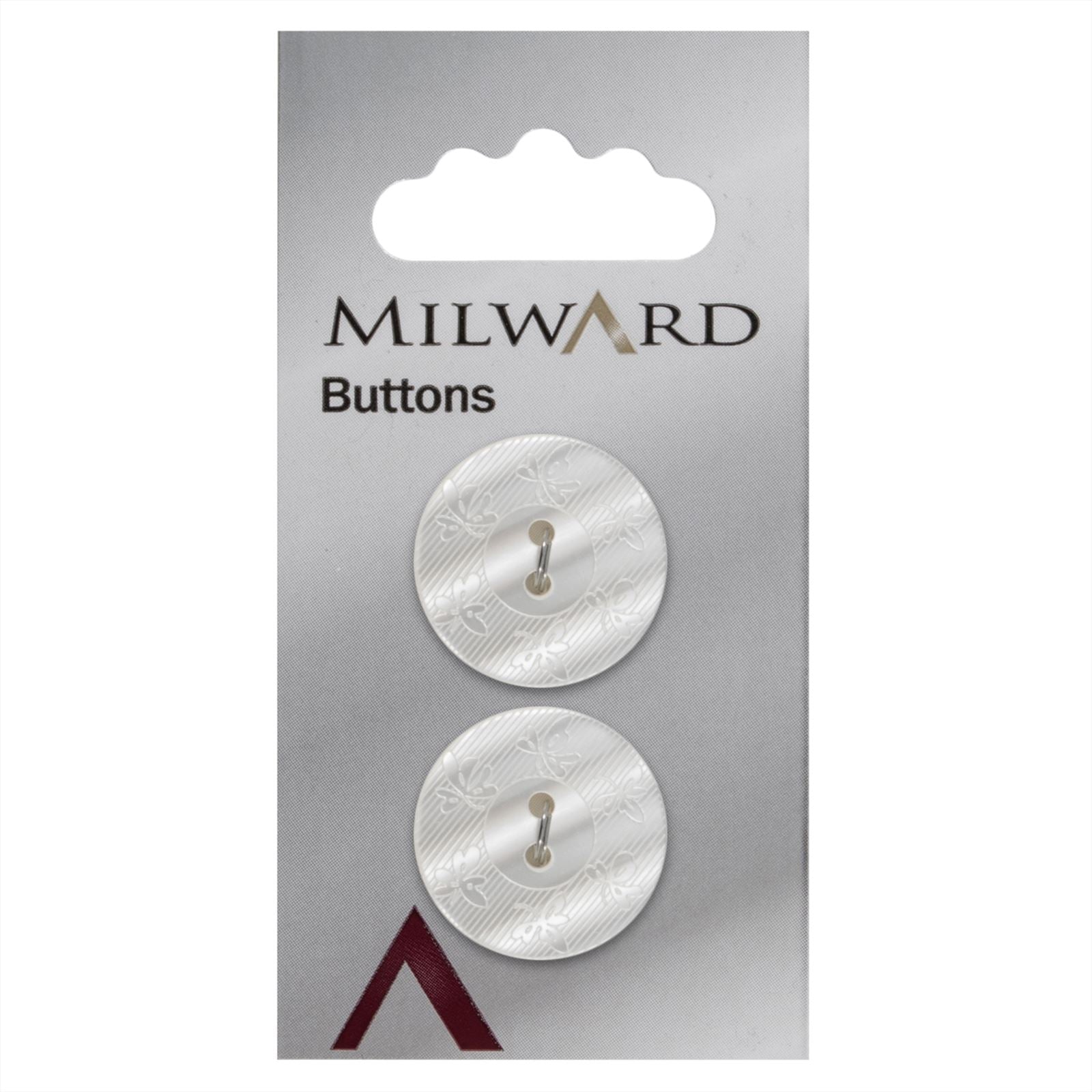 Milward Parelmoer Knoop met Werkje 22mm (2 stuks)