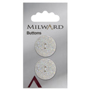 Milward Knoop met Glitters Wit 22mm (2 stuks)