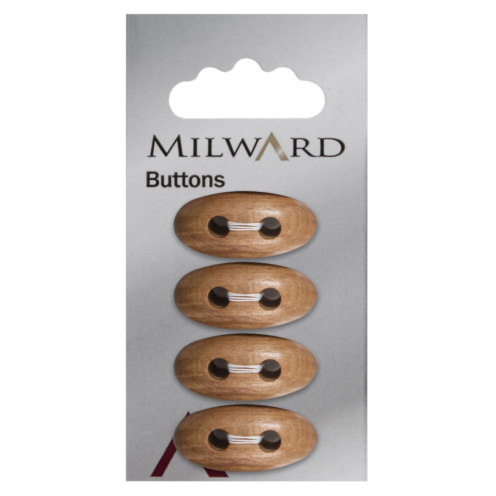 Milward Knebel Knoop Blank Hout 26mm (4 stuks)